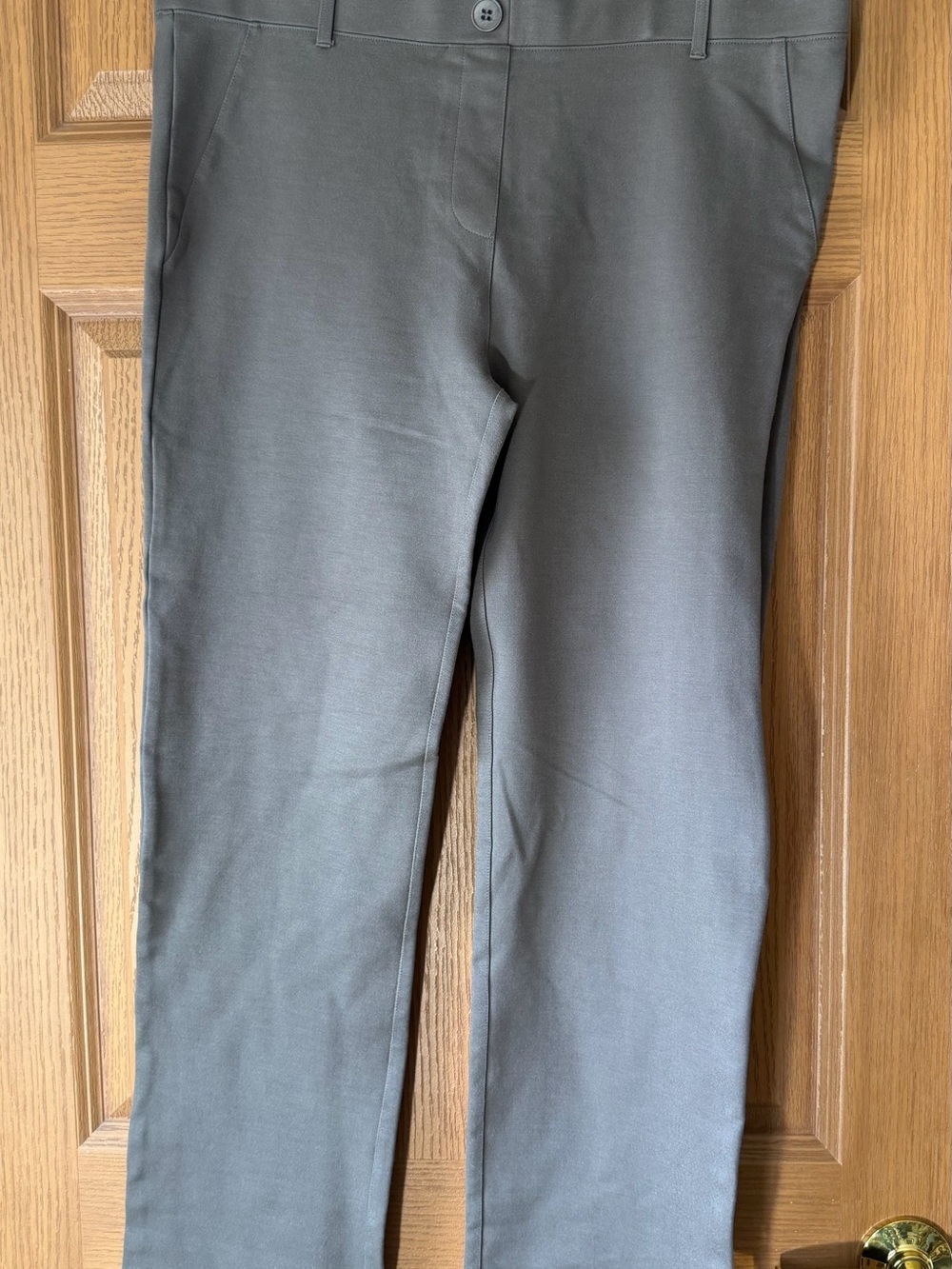 Betabrand Women's Gray Stretch Trousers